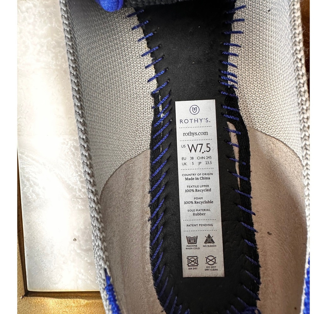 Rothy's The Round Flat Light Gray Knit Comfort Size 7.5 flats - Picture 5 of 5
